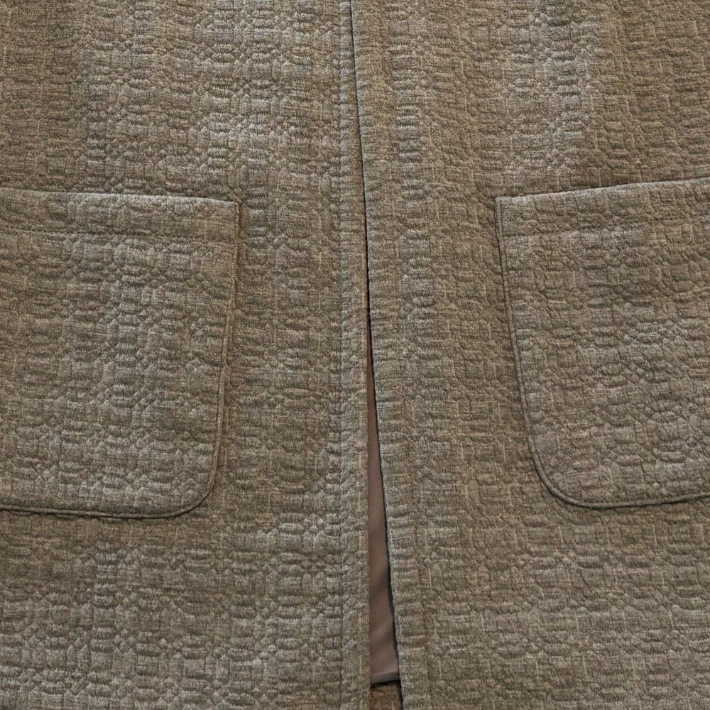 Grey Jacket - Roz & Ali - 3/4 Sleeve Ultra Soft Textured Fabric - Picture 5 of 15